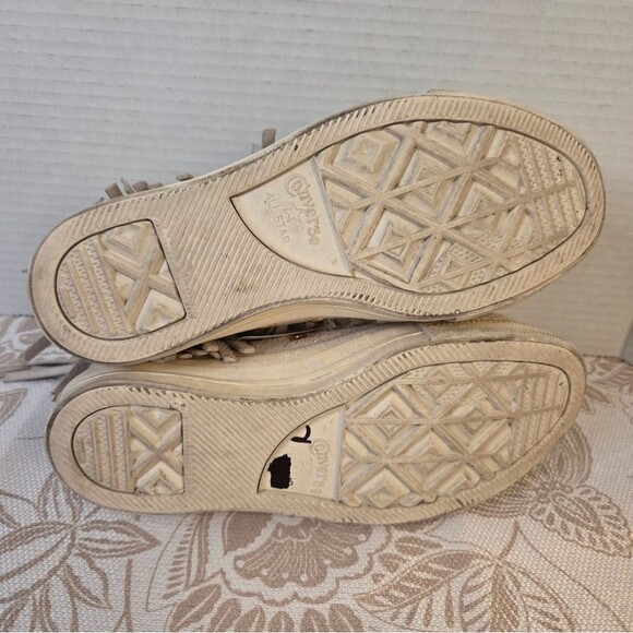 Converse Chuck Taylor All Star Shoes Womens Fringe Iridescent Hi Top 553021C NWD - Picture 5 of 7